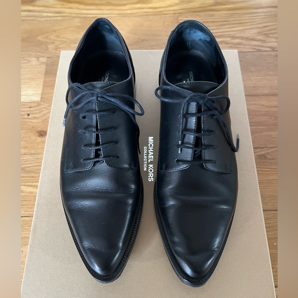 Michael Kors Men's Black Leather Dress Shoes